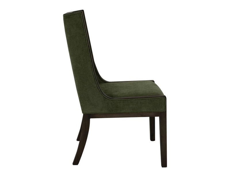 Dark Mezquite Green Tall Back Dining Chair angle