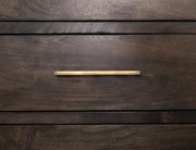 Dark Mezquite 2 Drawer Panel Nightstand detail