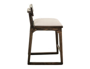 Balam Black Bar Stool, oatmeal seat