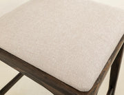 Balam Black Bar Stool, oatmeal seat
