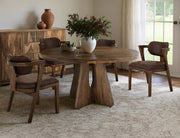Balam Brown Round Dining Table base