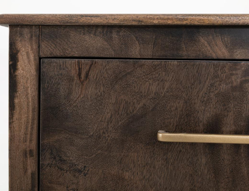 Dark Mezquite 5 Drawer Chest detail