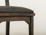 Balam Black Bar Stool, charcoal seat