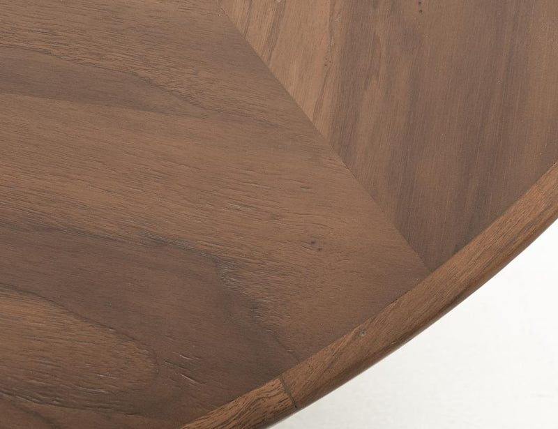 Balam Brown Round Dining Table room scene