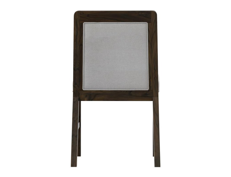 Dark Mezquite Upholstered Dining Chair detail