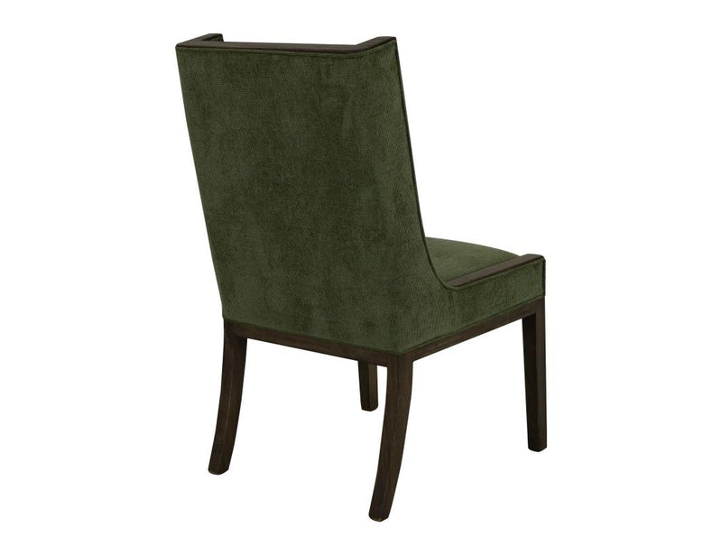 Dark Mezquite Green Tall Back Dining Chair side