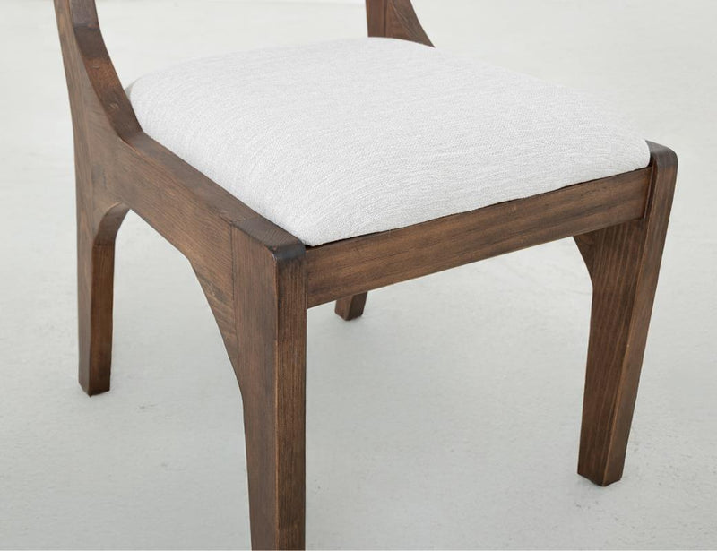 Zaphiro Ivory Upholstered Chair - Barewood