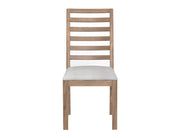 Balam Brown Dining Chair, white seat detail