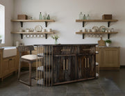 Balam Black kitchen island room scene
