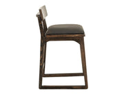 Balam Black Bar Stool, charcoal seat