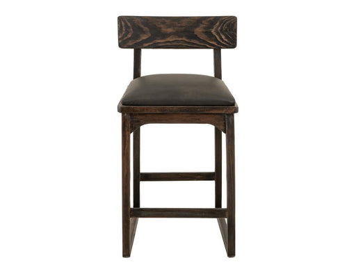 Balam Black Bar Stool, charcoal seat