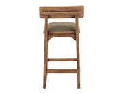 Balam Brown Bar Stool, green seat