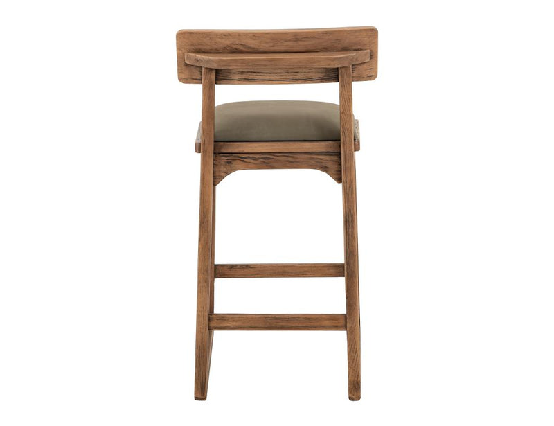 Balam Brown Bar Stool, green seat