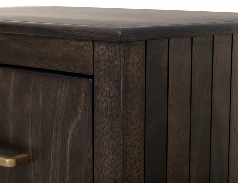 Dark Mezquite 2 Drawer Nightstand detail