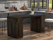 Dark Mezquite Kitchen Island