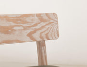 Balam White Bar Stool, green seat
