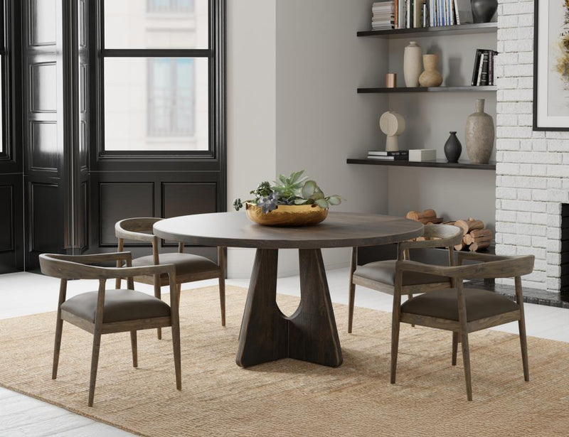 Balam Black Round Dining Table base
