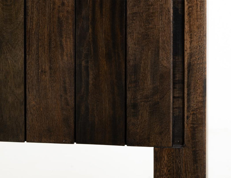 Dark Mezquite Panel Bed angle