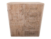 Balam White Gentleman's Chest with cabinet doors open