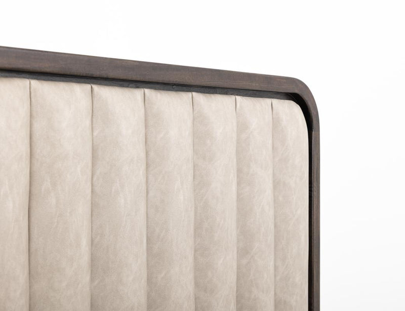 Dark Mezquite Upholstered Bed headboard detail
