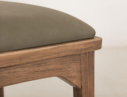 Balam Brown Bar Stool, green seat