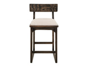 Balam Black Bar Stool, oatmeal seat