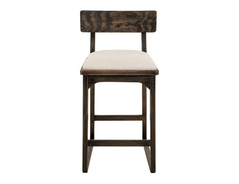 Balam Black Bar Stool, oatmeal seat