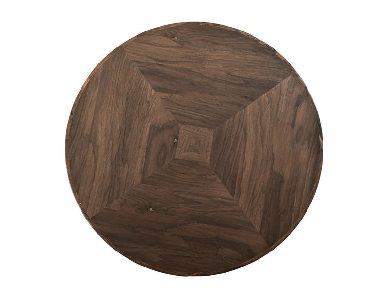 Balam Brown Round Dining Table detail
