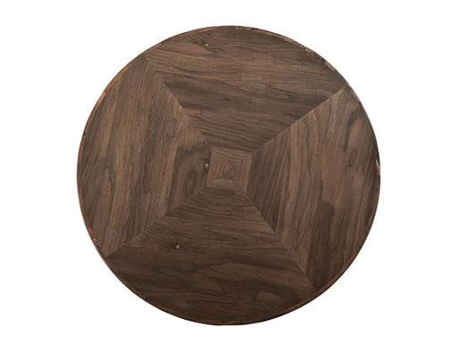 Balam Brown Round Dining Table detail