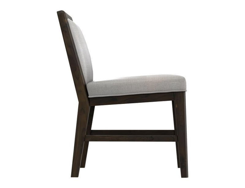 Dark Mezquite Upholstered Dining Chair detail