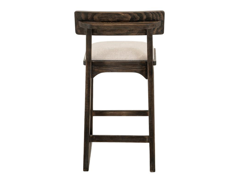 Balam Black Bar Stool, oatmeal seat
