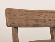 Balam Brown Bar Stool, green seat