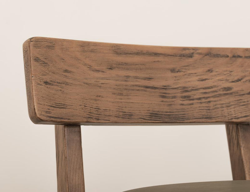 Balam Brown Bar Stool, green seat