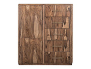 Balam Brown Gentleman's Chest, five-drawer two-door, solid mango
