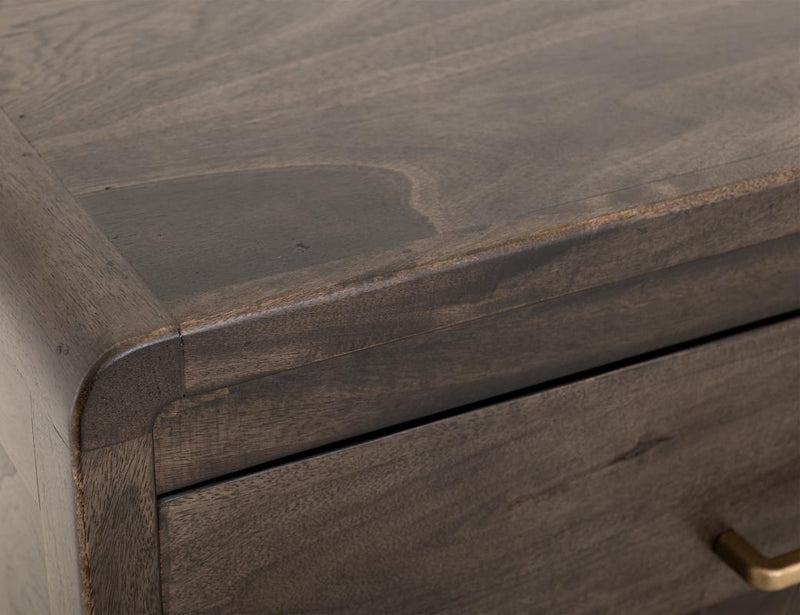 Dark Mezquite 5 Drawer Panel Chest styled