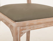Balam White Bar Stool, green seat