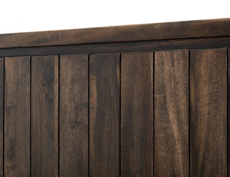 Dark Mezquite Panel Bed detail