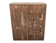 Balam Brown Gentleman's Chest with cabinet doors open