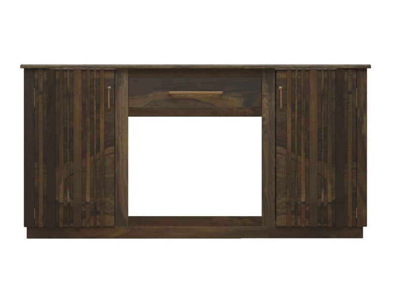 Dark Mezquite 70 inch TV Console in black-finished mango wood