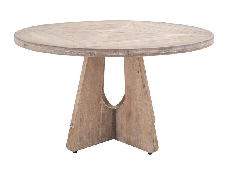 Balam White Round Dining Table 47-inch