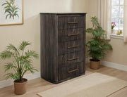 Dark Mezquite 5 Drawer Chest angle