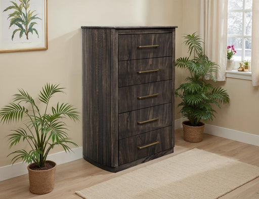 Dark Mezquite 5 Drawer Chest angle