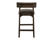 Balam Black Bar Stool, charcoal seat