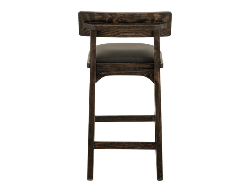 Balam Black Bar Stool, charcoal seat