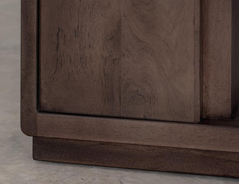 Dark Mezquite Fireplace Console detail