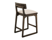 Balam Black Bar Stool, oatmeal seat