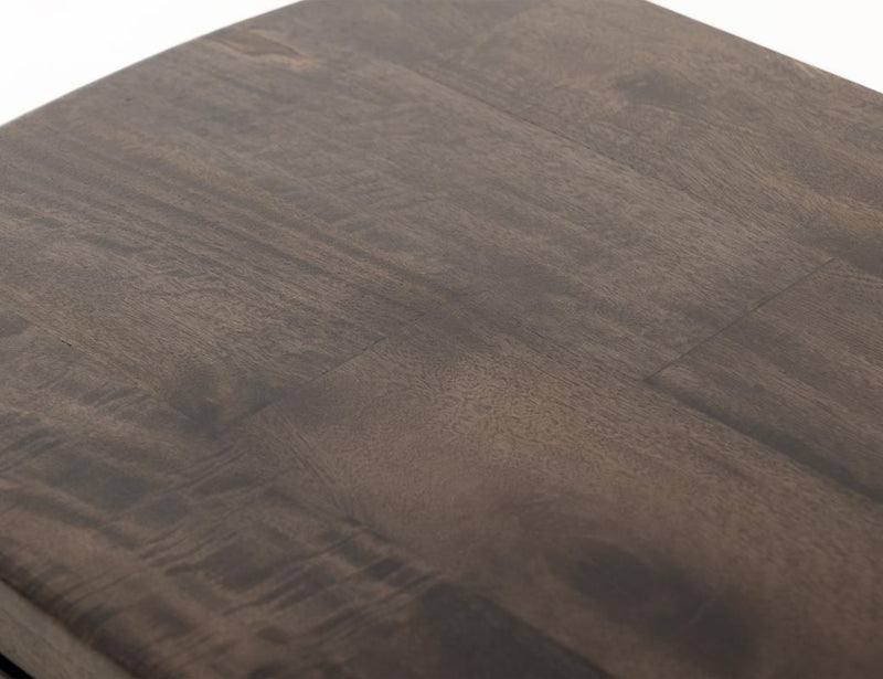 Dark Mezquite 2 Drawer Panel Nightstand detail