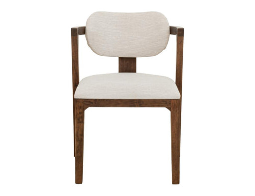 Zaphiro Ivory Curved Upholstered Chair - Barewood