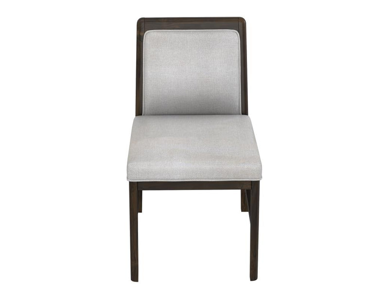 Dark Mezquite Upholstered Dining Chair side