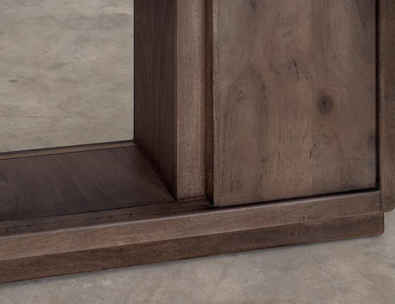 Dark Mezquite Fireplace Console styled